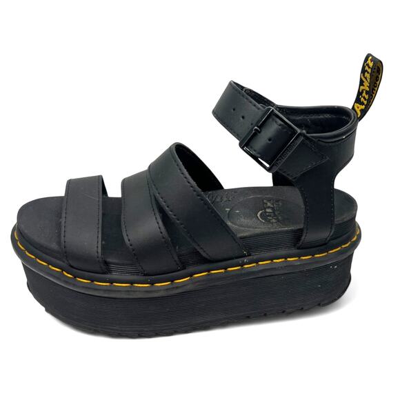 Dr. Martens Black Platform Sandals 7 - Picture 3 of 6